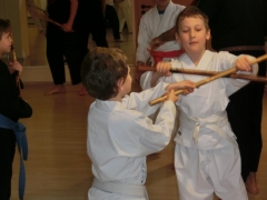 den Kindern machte das Training mit dem Stock viel Spaß