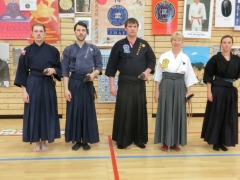 Teilnehmer des Iaido Trainings mit den Lehrern Christine Rauscher und Gunnar Ehrhardt